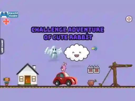 Žaidimas Challenge adventure of cute rabbit internete
