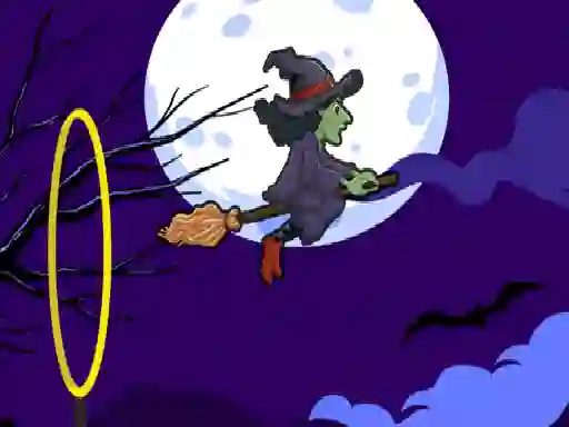 Žaidimas Flying witch halloween internete