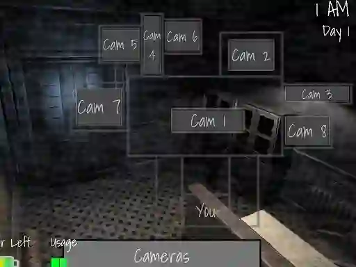 Žaidimas Five Nights at Horror Games internete