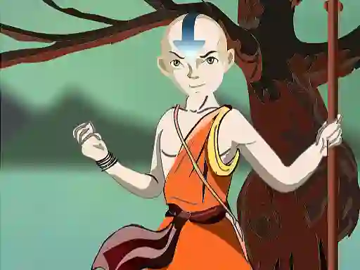 Žaidimas Avatar Aang DressUp internete