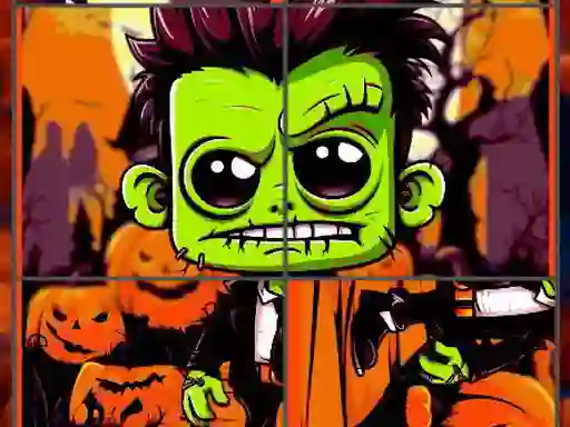 Žaidimas Franky & Vampire Halloween Puzzle internete
