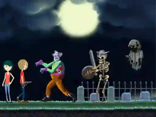 Žaidimas Creepy Clowns in the Graveyard internete
