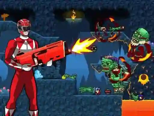 Žaidimas Power Rangers shoot Zombie internete