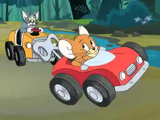 Žaidimas Tom and Jerry Car Jigsaw internete