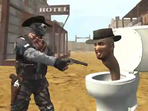 Žaidimas Cowboy vs Skibidi Toilets internete