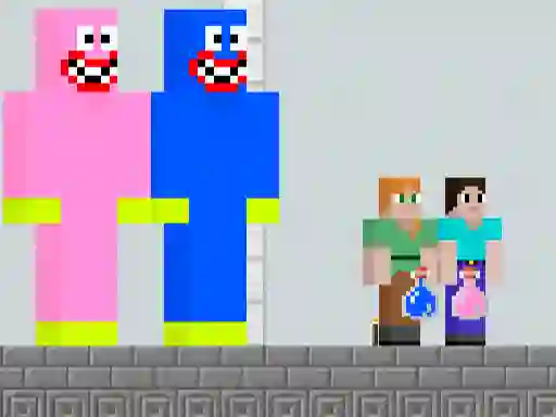 Žaidimas Huggy Kissy vs Steve Alex internete
