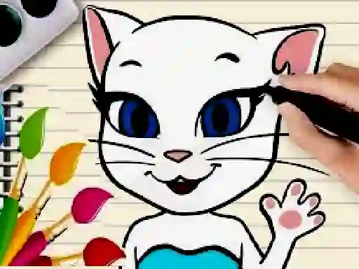 Žaidimas Talking Angela Coloring Book internete