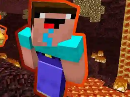 Žaidimas Noob Parkour: Nether internete