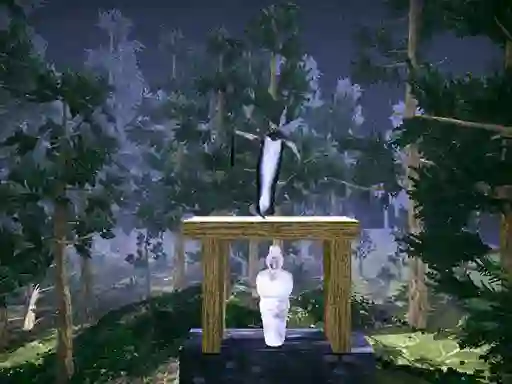 Žaidimas Pocong found Kuntilanak night horror internete