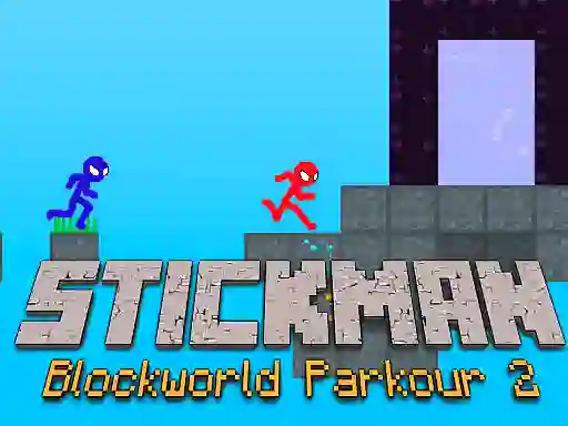 Žaidimas Stickman Blockworld Parkour 2 internete