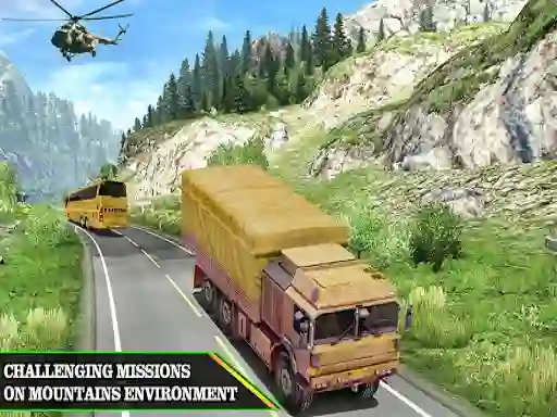 Žaidimas US Army Uphill Offroad Mountain Truck Game 3D internete