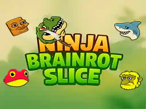 Žaidimas Ninja brainrot Slice internete