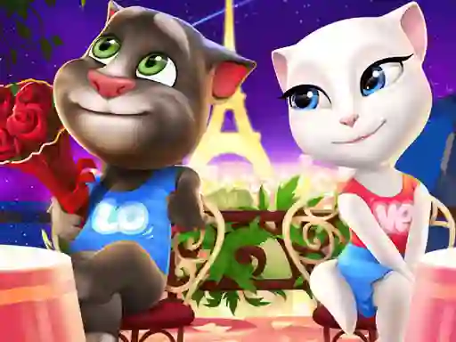 Žaidimas Talking Tom and Angela Coloring internete