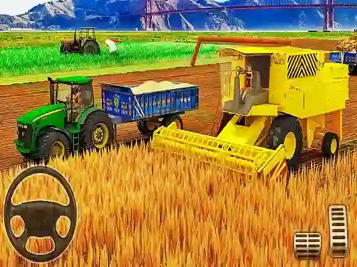 Žaidimas US Modern Tractor Farming Game 3D 2022 internete
