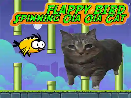 Žaidimas Flappy Bird Spinning oia oia Cat internete