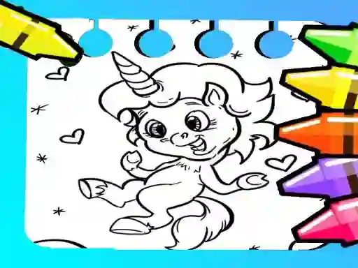 Žaidimas Magical Unicorn Coloring Pages internete