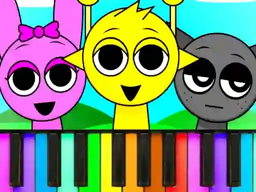 Žaidimas Sprunki Piano Explorer internete