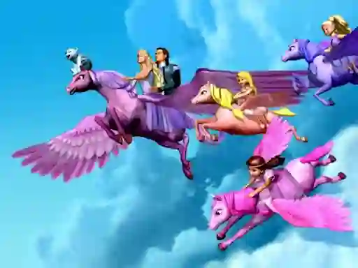 Žaidimas Barbie Magic Pegasus Puzzle internete