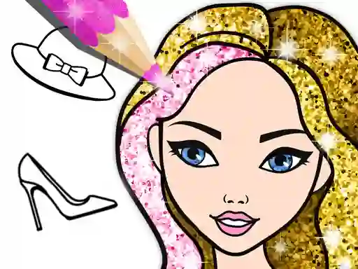Žaidimas Fashion Coloring Book Glitter internete