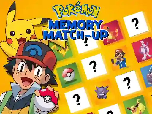 Žaidimas Pokemon Memory Match-Up internete