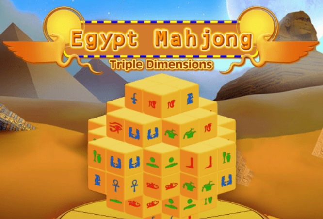 Žaidimas Mahjong Egypt Trijų dydžių  internete