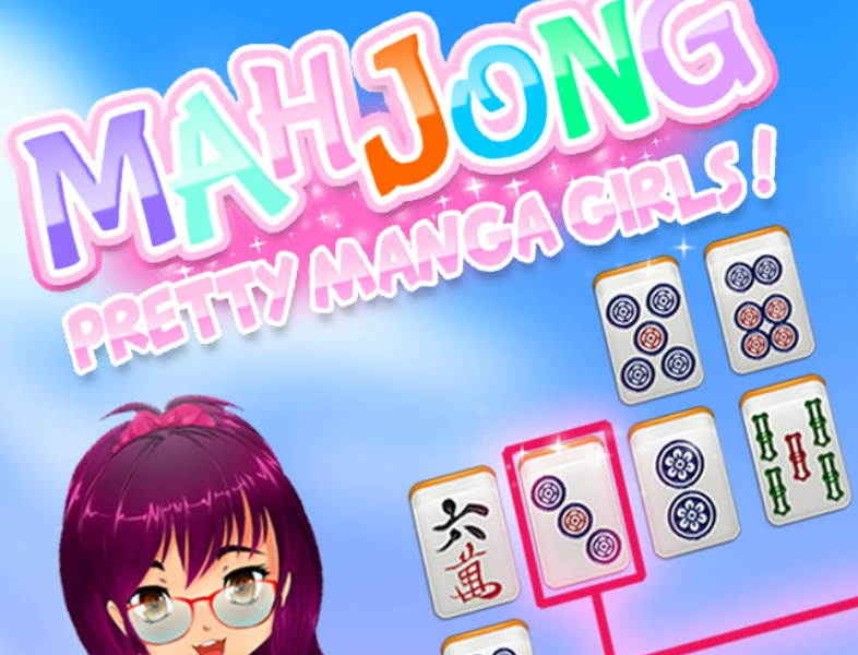 Žaidimas „Mahjong“ gražios mangos merginos  internete