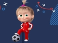 Žaidimas Maša ir lokio futbolas  internete