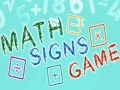 Žaidimas Matematikos ženklų žaidimas  internete