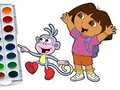 Žaidimas Dora The Explorer spalvinimo knyga  internete