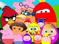 Žaidimas Įžymūs animacinių filmų personažai, kiaušiniai  internete