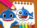 Žaidimas Baby Shark spalvinimo knyga  internete
