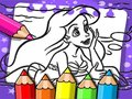 Žaidimas Ariel Undinėlės spalvinimo knyga  internete