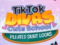 Žaidimas „TikTok Divas“ miela mokyklinio klostuoto sijono išvaizda  internete