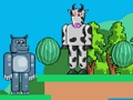 Žaidimas „Hippo vs Cow Monster“ internete