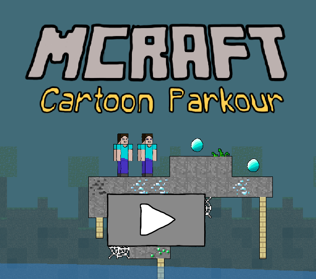Žaidimas Mcraft animacinių filmų parkūras  internete