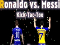 Žaidimas Messi prieš Ronaldo Kick Tac Toe  internete