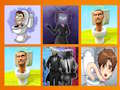 Žaidimas „Skibidi Toilet Match Up“.  internete