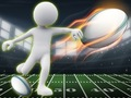Žaidimas „Stickman“ regbio bėgimas ir smūgis  internete
