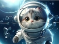 Žaidimas Dėlionė: astronautas-katinas  internete