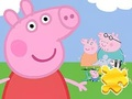 Žaidimas Dėlionė: Peppa su šeima  internete