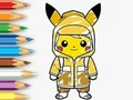 Žaidimas Spalvinimo knyga: Lietpaltis Pikachu  internete
