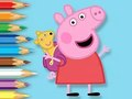 Žaidimas Spalvinimo knyga: Peppa su žaisliniu meškiuku  internete