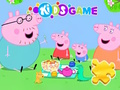 Žaidimas Dėlionė: „Peppa Pig“ šeimos piknikas  internete