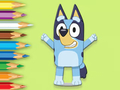 Žaidimas Spalvinimo knyga: Happy Bluey  internete