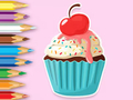 Žaidimas Spalvinimo knyga: "Apple Cupcake".  internete