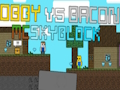 Žaidimas Obby prieš Baconą: MCSkyblock  internete