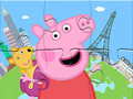 Žaidimas Dėlionė: Peppa kelionė aplink  internete