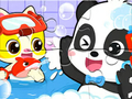 Žaidimas Dėlionė: Baby Panda Shower Time  internete
