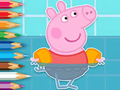 Žaidimas Spalvinimo knyga: Peppa Swimming  internete