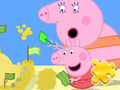 Žaidimas Dėlionė: „Peppa Pig“ gamina smėlį  internete